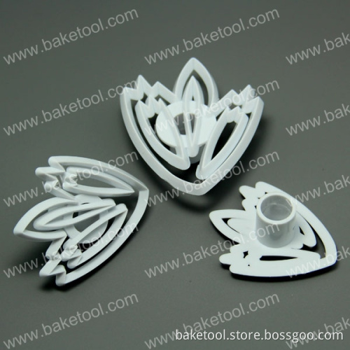 3pcs Different Size Flowers Press Fondant Mold Plunger Cutter